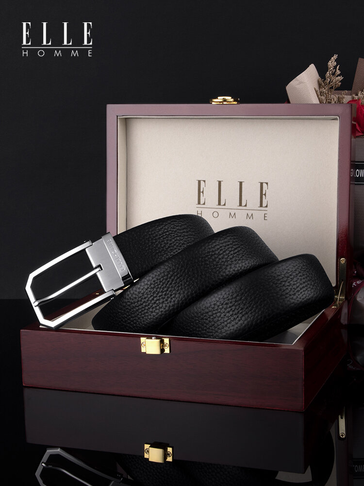 [ELLE HOMME | Premium Leather Belt with Steel Buckle for Men,ELLE HOMME | Premium Leather Belt with Steel Buckle for Men,] ราคา 2,985 บาท*ส่งฟรี