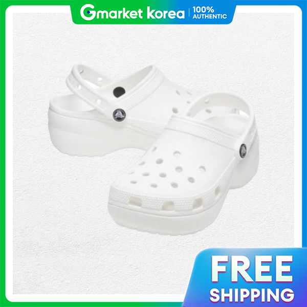 Crocs(ครอคส์) | Classic Platform Clog Women White ราคา 3,995 บาท*ส่งฟรี
