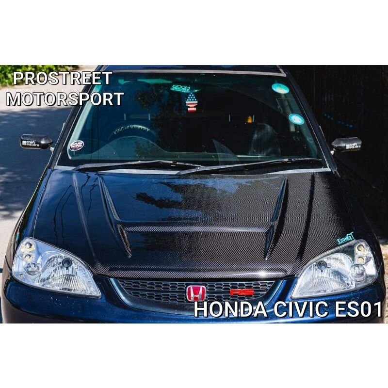 ฝากระโปรง ECON GT HONDA CIVIC ES01 ตาหวาน ฝากระโปรง คาร์บอน ไฟเบอร์ เพ