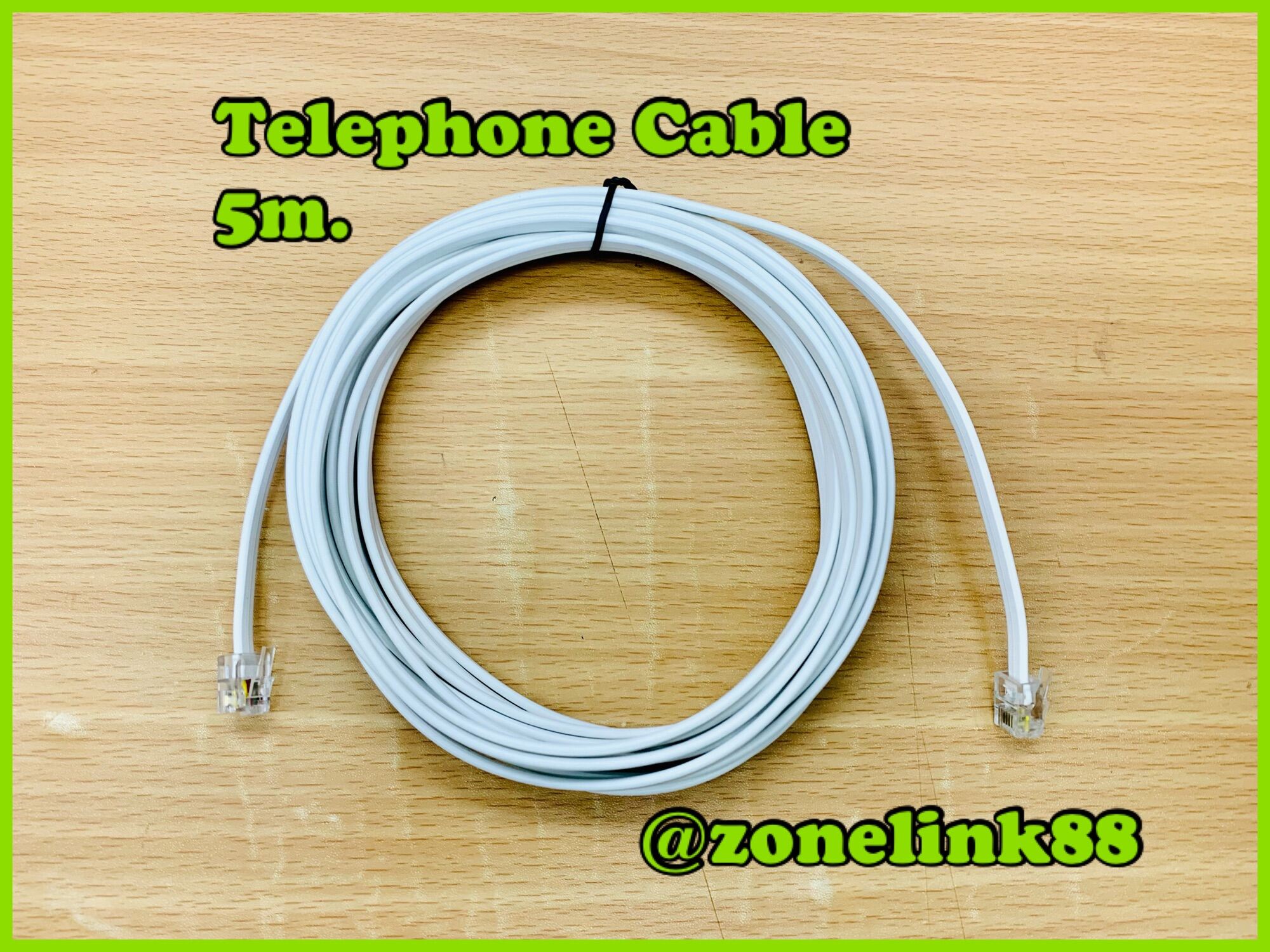 Telephone Cable 5m. Lazada.co.th