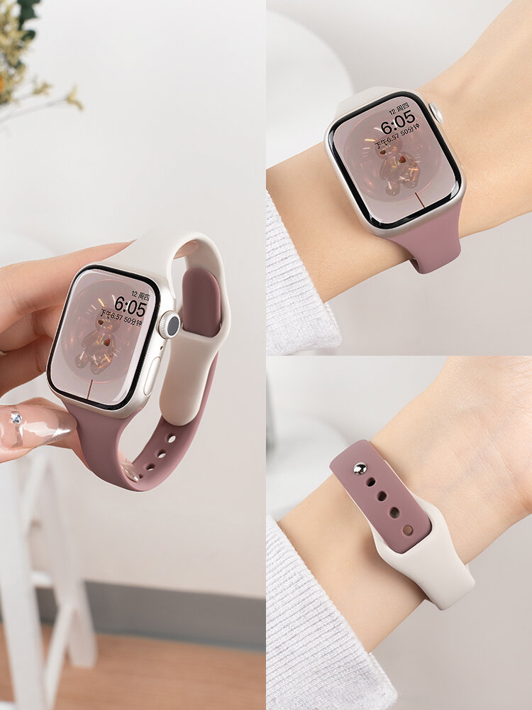 CRAFTSMAN DAI | Colorful Slim Silicone Sporty Apple Watch Bands ราคา 231 บาท*ส่งฟรี