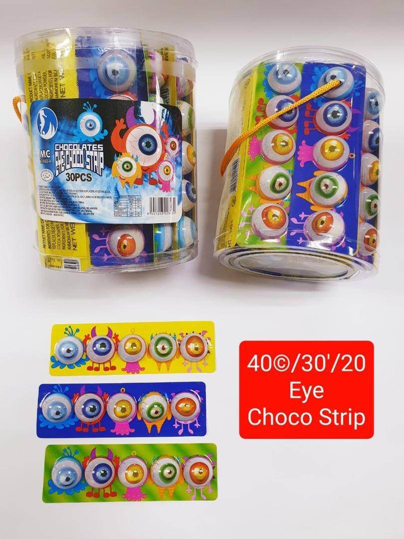 Eye Choco Strip ช็อกโกสตริป 1กระปุก มี30ชิ้น สินค้าใหม่