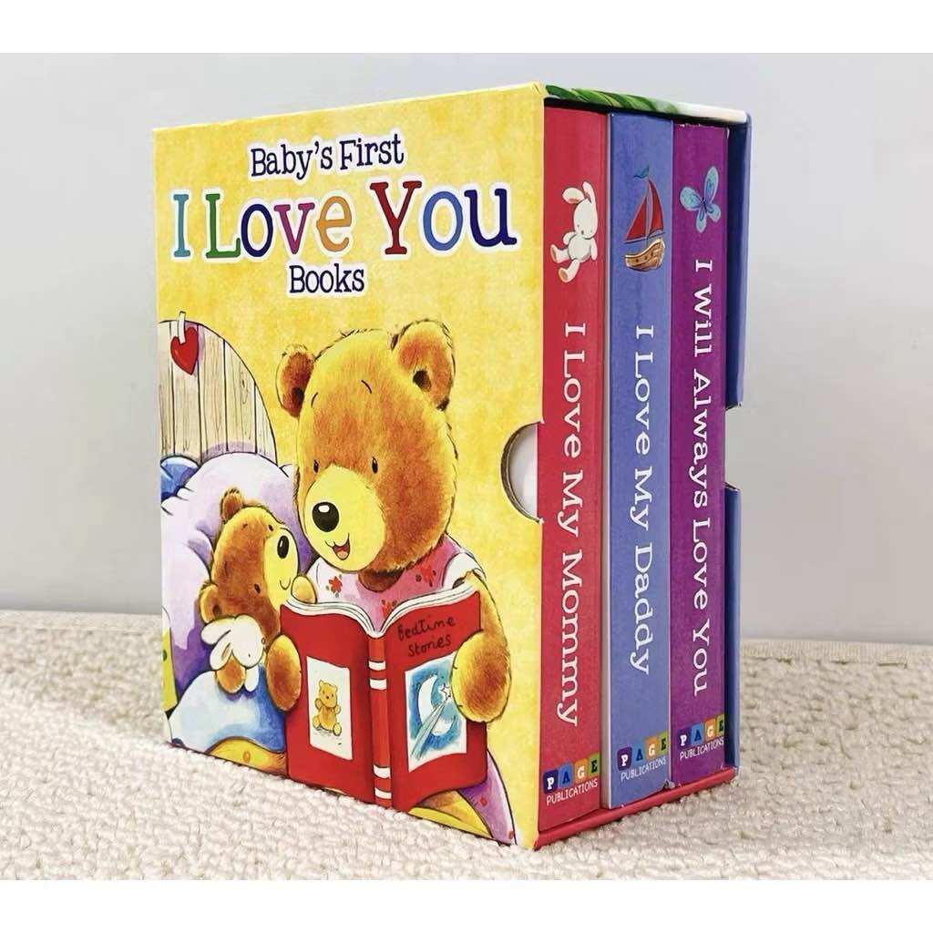 พร้อมส่ง Box set 3 เล่ม Baby first I love you Book หนังสืออ่านภาษาอังกฤษสำหรับเด็ก feel good หนังสืออ่านก่อนนอน บอรด์บุค