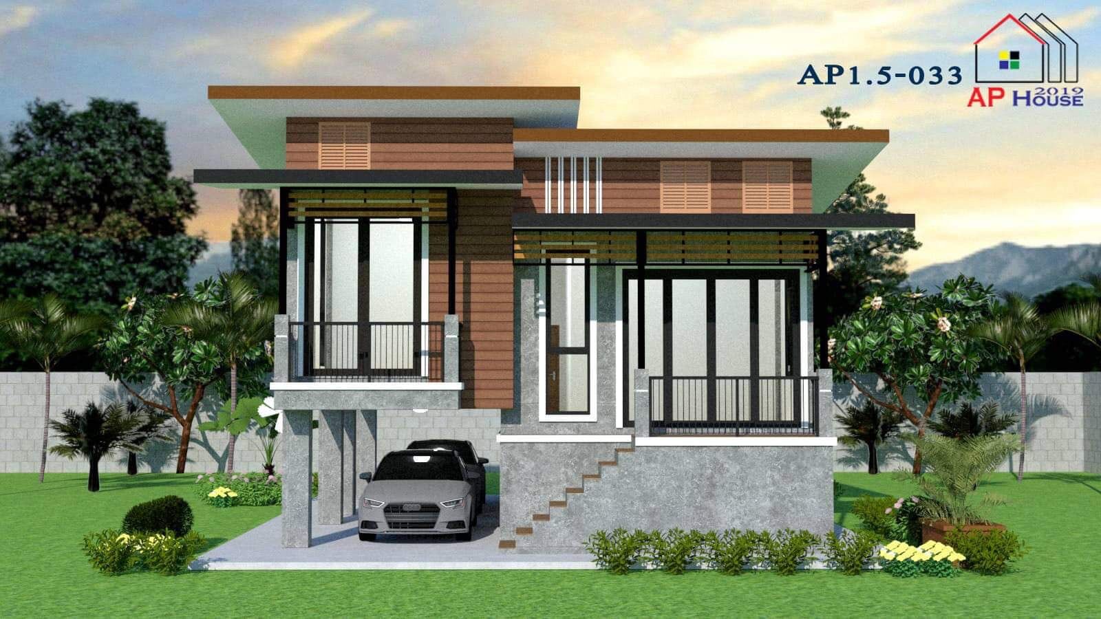 แบบบ้านโมเดิร์นราคาถูก 3 ห้องนอน 2 ห้องน้ำ ราคา 1,2xx,xxx - Home design ...