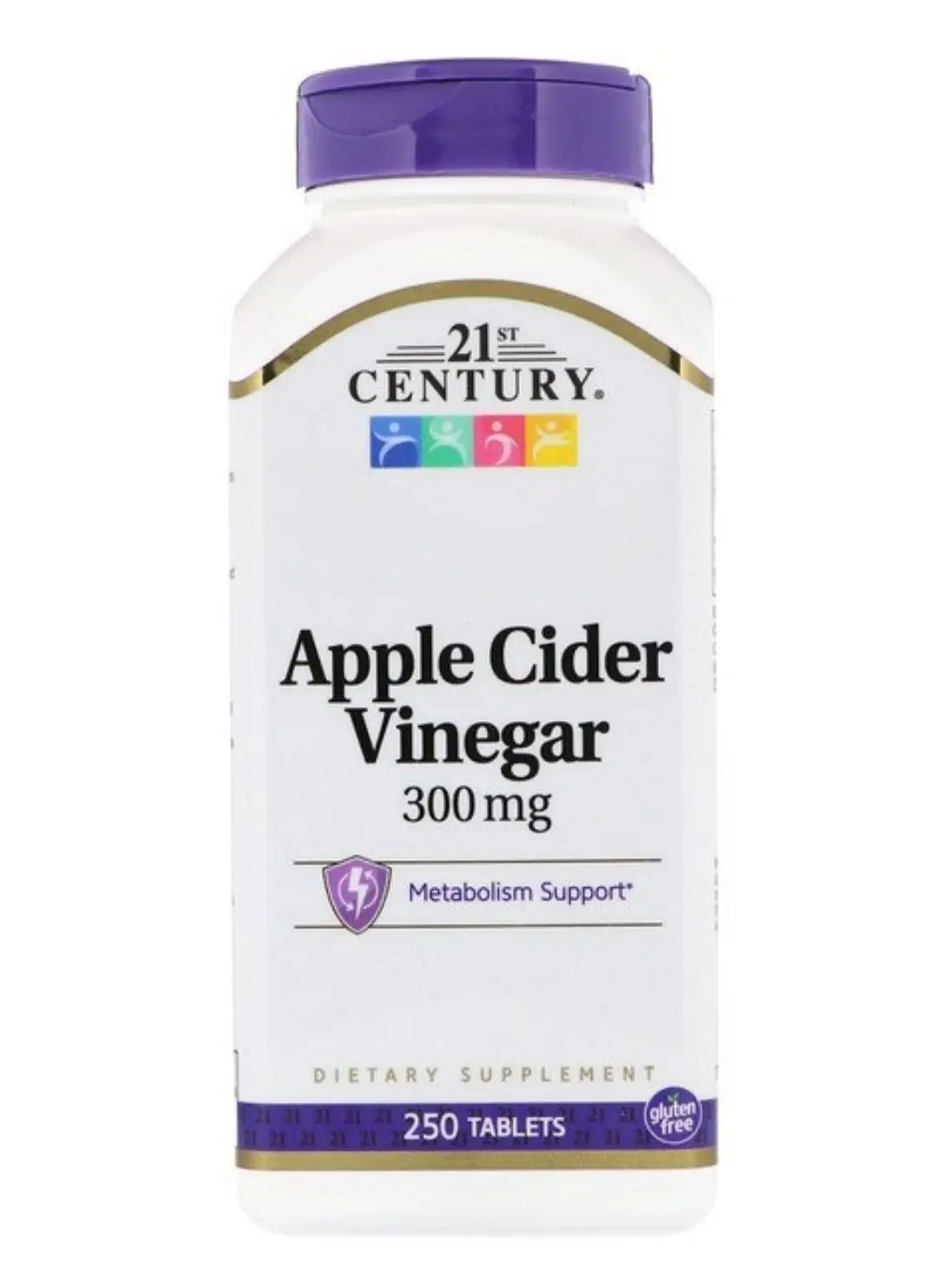 Apple Cider Vinegar 300 mg 250 Tablets แอปเปิ้ล ไซเดอร์ วีนีการ์ 300มก 21st Century