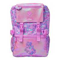 กระเป๋าเป้เด็ก Smiggle ขนาดใหญ่ สำหรับนักเรียนประถม ดีไซน์สติ๊กเกอร์ สีฟ้าสดใส พร้อมช่องเก็บของหลายช่อง สายสะพายปรับได้ น้ำหนักเบา ทนทาน