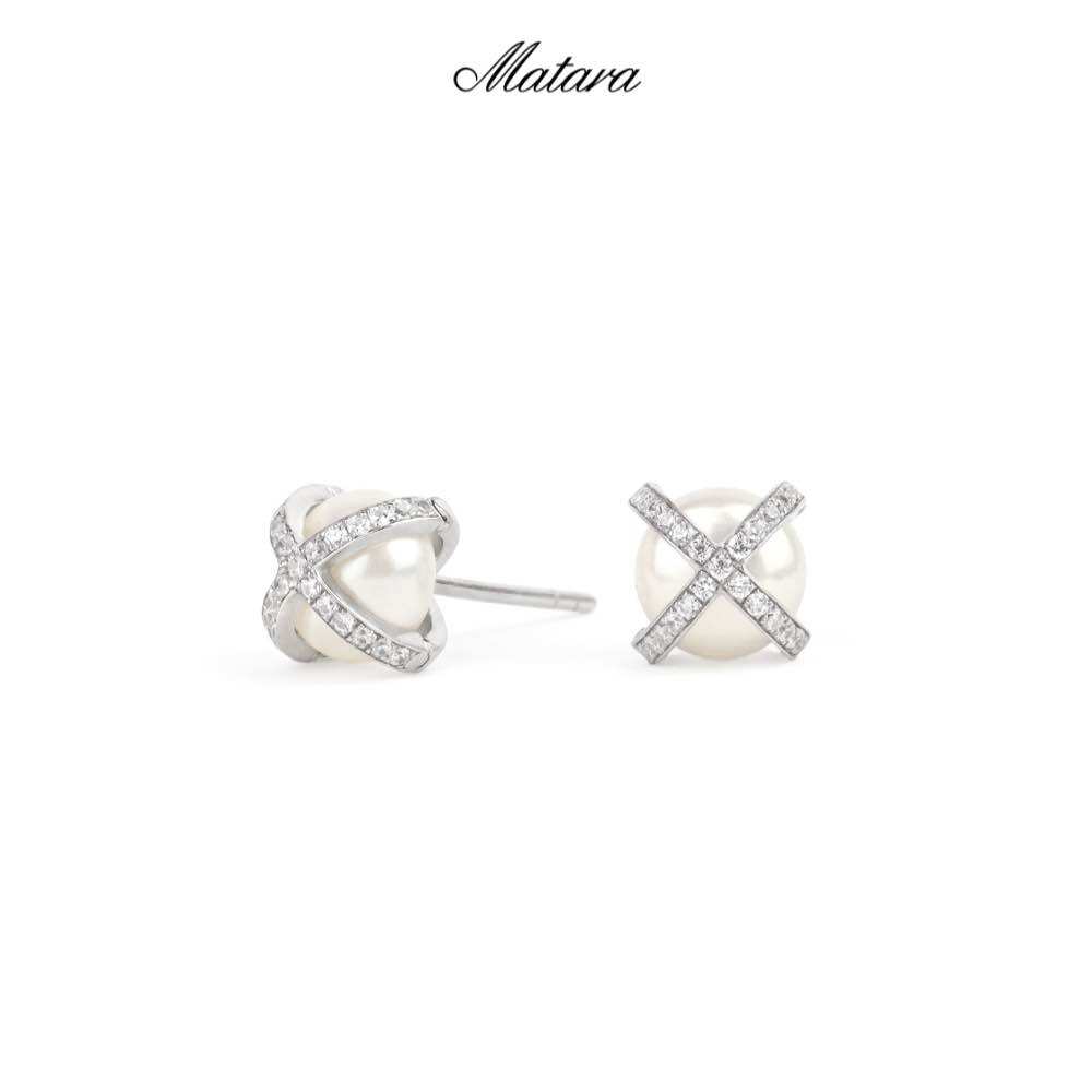 (Pre-Order) Matara Signature Xo Earrings Signature Xo Earrings, Genuine Pearls. ราคา 9,850 บาท*ส่งฟรี