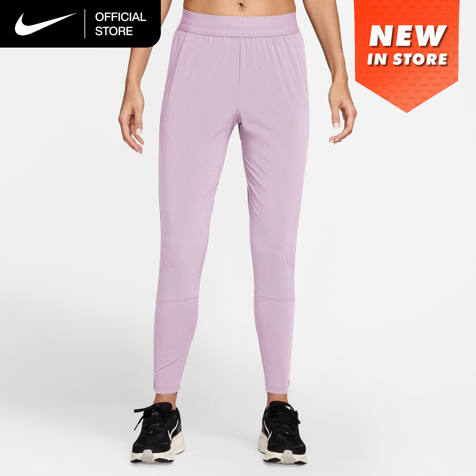 Nike Dri-FIT Women's Swift Mid-Rise Running Pants - Bleached Lilac [HV6089-583] ราคา 2,900 บาท*ส่งฟรี