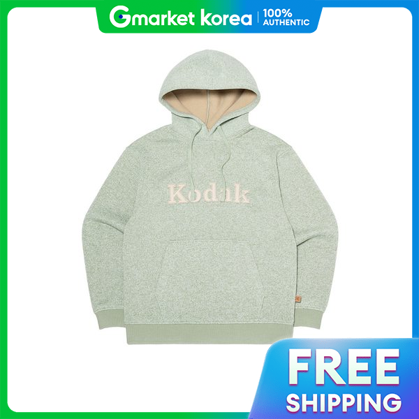 Kodak | Original ,000 Won) Brownie Semi-Oversized Fit Light Warm Brushed Hoodie Mint Green ราคา 2,716 บาท*ส่งฟรี