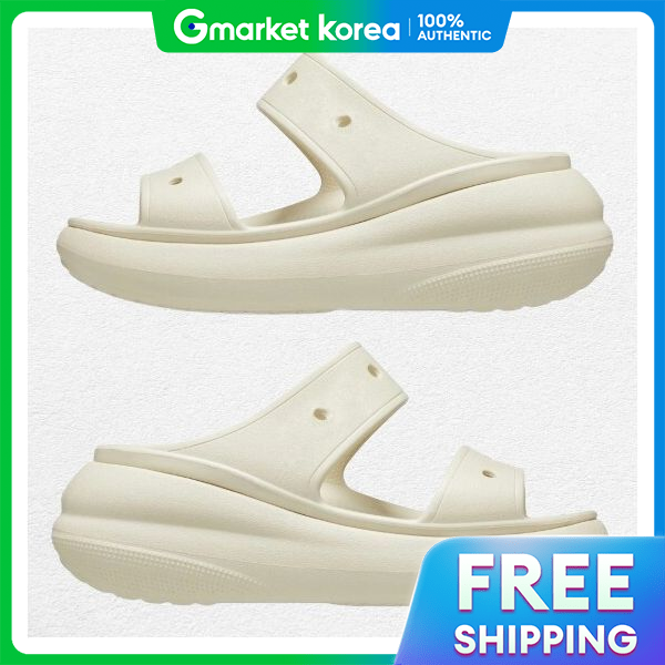 Crocs(ครอคส์) | Unisex Classic Crush Sandals / 207670-2Y2 Bone Beige Ivory / Comfortable, Lightweight, Cushioned, ราคา 2,792 บาท*ส่งฟรี