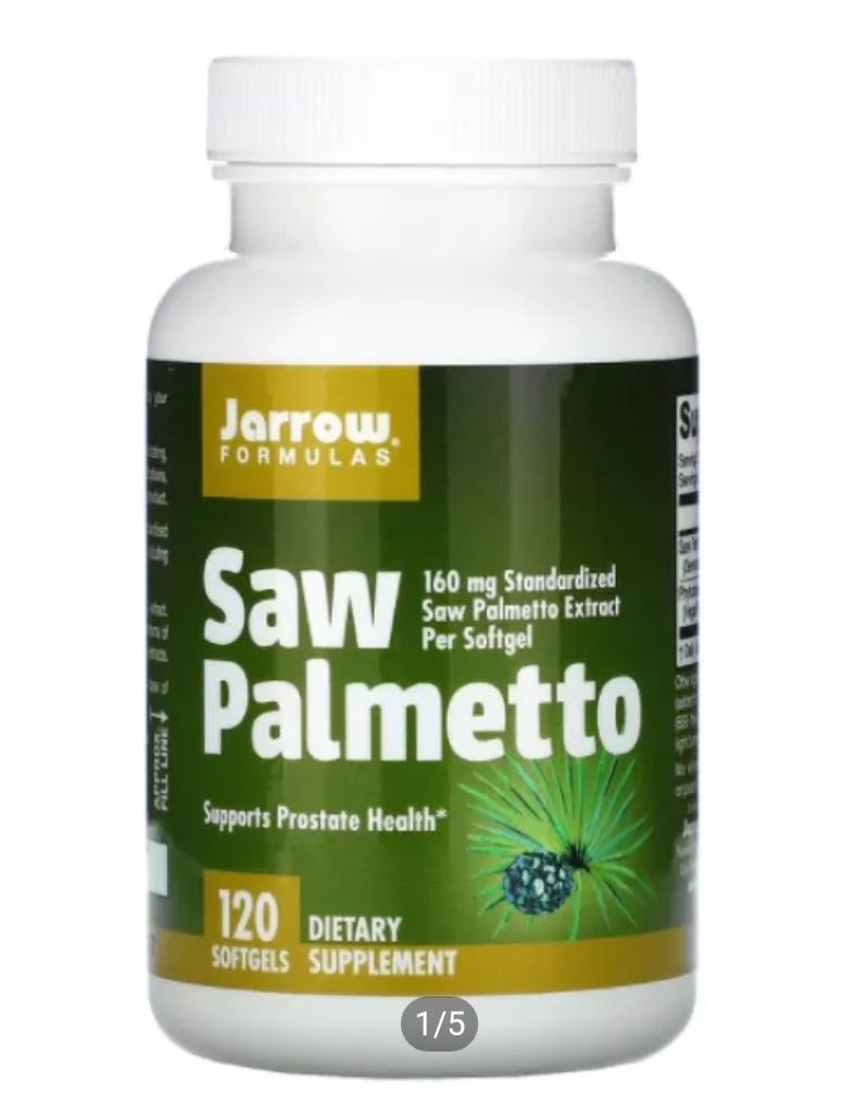 Jarrow Formulas Saw Palmetto 160 mg, 120 Softgels