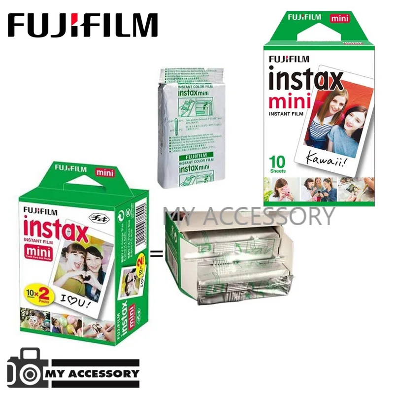 ภาพหน้าปกสินค้าFujifilm instax mini Polaroid ฟิล์มโพราลอยด์ ขอบขาว จากร้าน My accessory บน Lazada