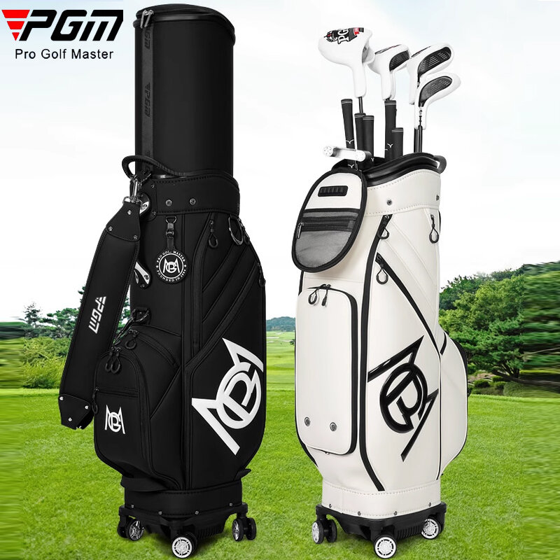 PGM GOLF | Airport Checkable 4-Wheel Golf Bag Adjustable Push Skin Tech Material Reverse Golf Club Storage ราคา 17,329 บาท*ส่งฟรี