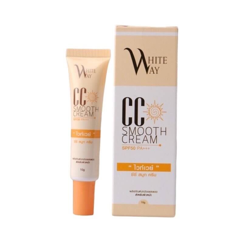 ไวท์เวย์ ซีซี สมูท ครีม WhiteWay CC Smooth Cream SPF 50 pa+++ 10 กรัม