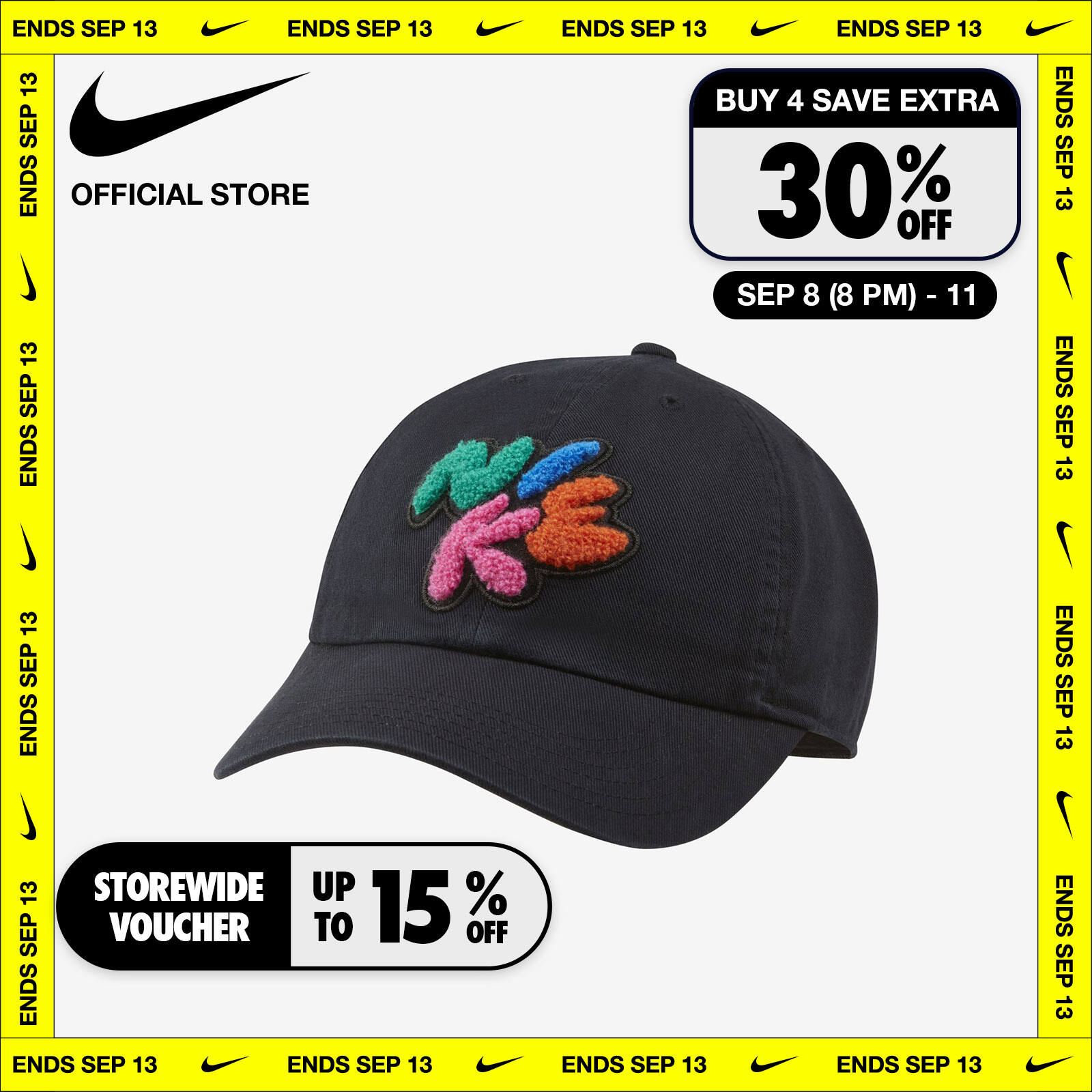 Nike Kid's Club US CB Bubble Cap - Black ไนกี้ หมวกแก๊ปเด็ก Club US CB Bubble - สีดำ ราคา 602 บาท*ส่งฟรี