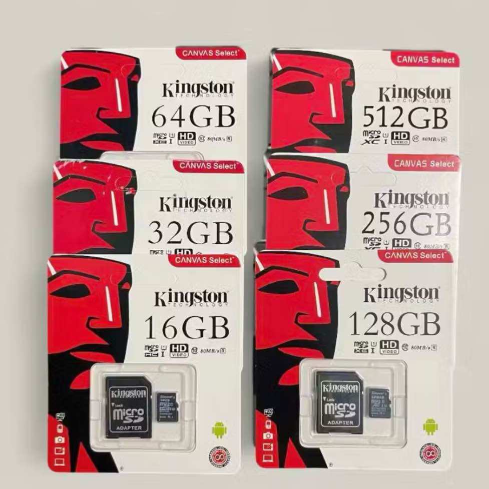 Kingston 64Gb 32Gb 16Gb 512Gb 256Gb 128Gb Memory Card Micro Sd 0.35 บาท/ชิ้น ราคา 43 บาท*ส่งฟรี