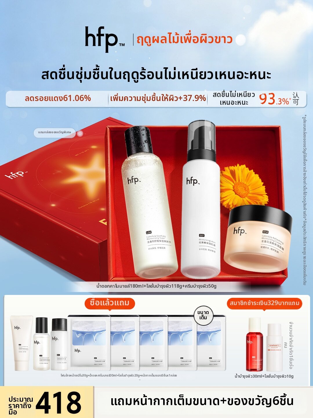 HomeFacialPro | Oil Control Moisturizing Repair Water and Lotion Set for Oily Acne-prone Skin ราคา 2,410 บาท*ส่งฟรี
