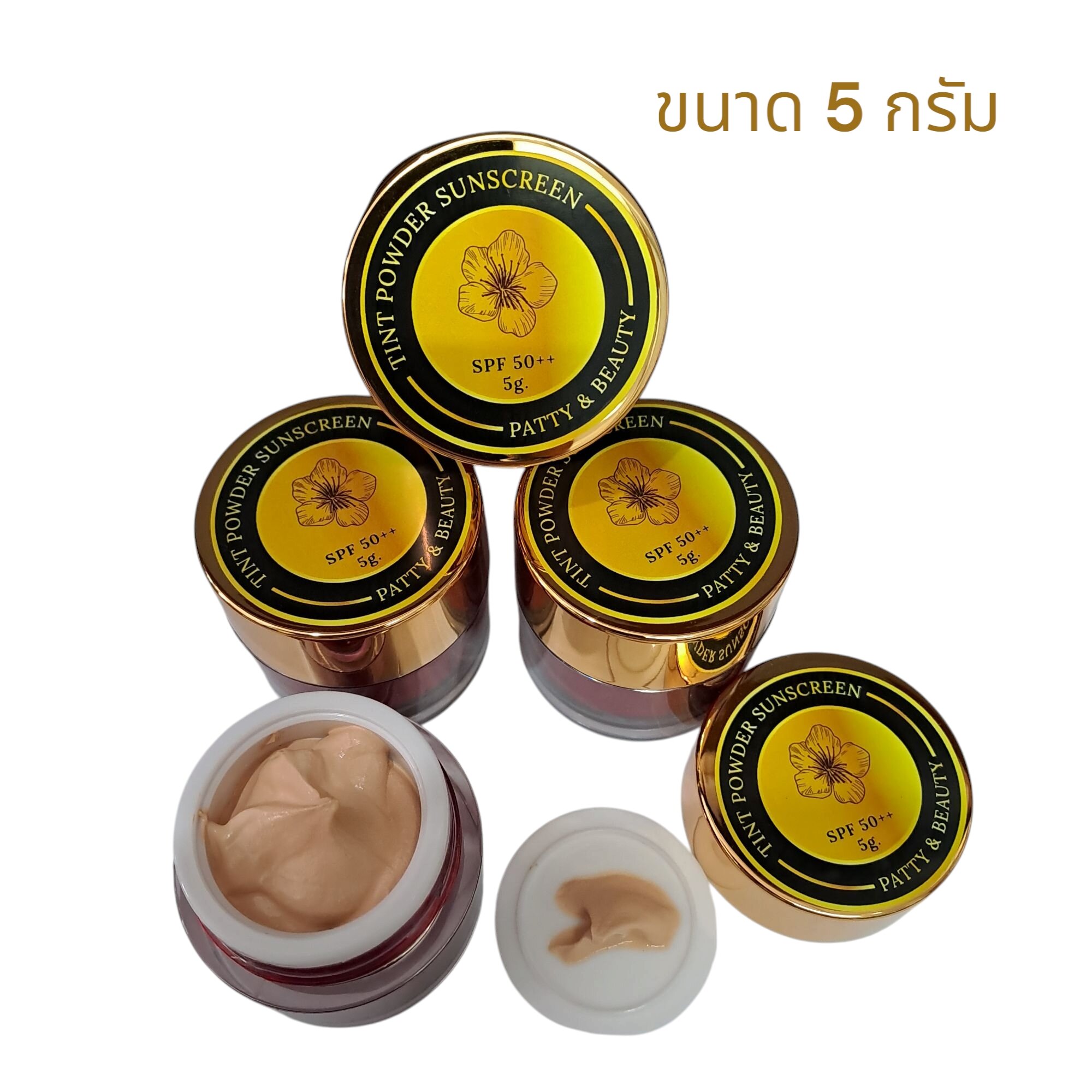 (Trial Size 5 Grams) Tint Powder Spf50+++ Sunscreen, Powder Texture, Smooth Coverage, Controls Oil, Not Powdery, Waterproof, Sweat-Proof, No Need to Apply Powder Again, Long-Lasting Makeup, Spf 50 Spf 50, All Skin Types, Facial Care, Facial Care, Skincare