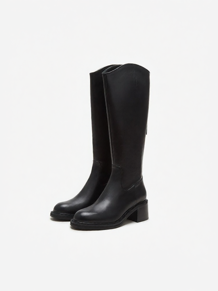 Le Saunda | Fashionable Round-Toe Zipper Ankle Boots ราคา 9,375 บาท*ส่งฟรี