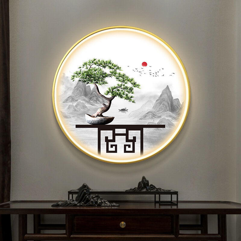 [XIANGTUYIN | New Chinese Style LED Wall Art Circular Landscape Painting,XIANGTUYIN | New Chinese Style LED Wall Art Circular Landscape Painting,] ราคา 2,569 บาท*ส่งฟรี