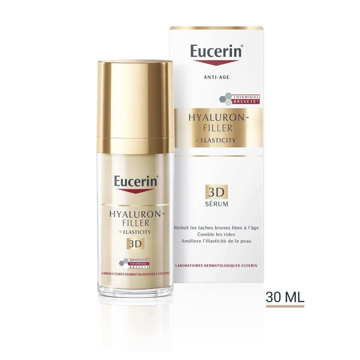 Eucerin Hyaluron Filler + Elasticity 3D Anti-Aging Serum 30ml หมดอายุ 2027 แพ็ตเกจอิตาลี ราคา 1,259 บาท*ส่งฟรี