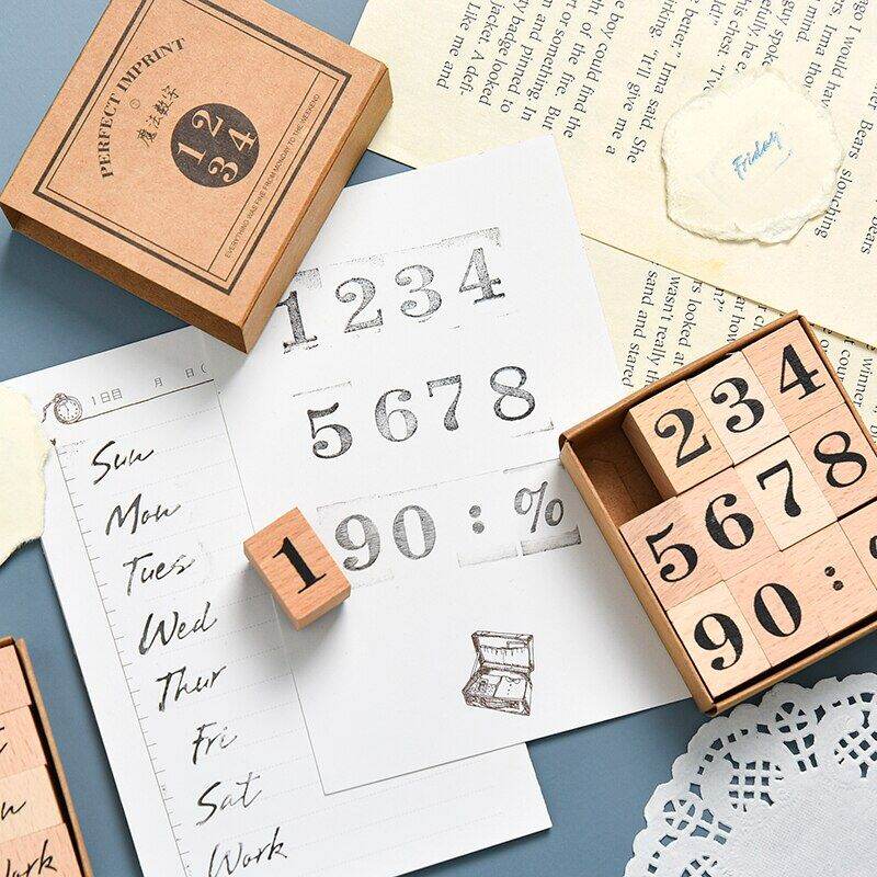ตรายางตัวอักษร ตัวเลข ตราปั๊ม พร้อมแท่นหมึก Rubber Stamp