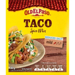 สินค้า ทาโก้ สไปซ์ มิกซ์ ตราโอลด์ เอล พาโซ 30 กรัม Taco Spice Mix : Old El Paso 30 g.