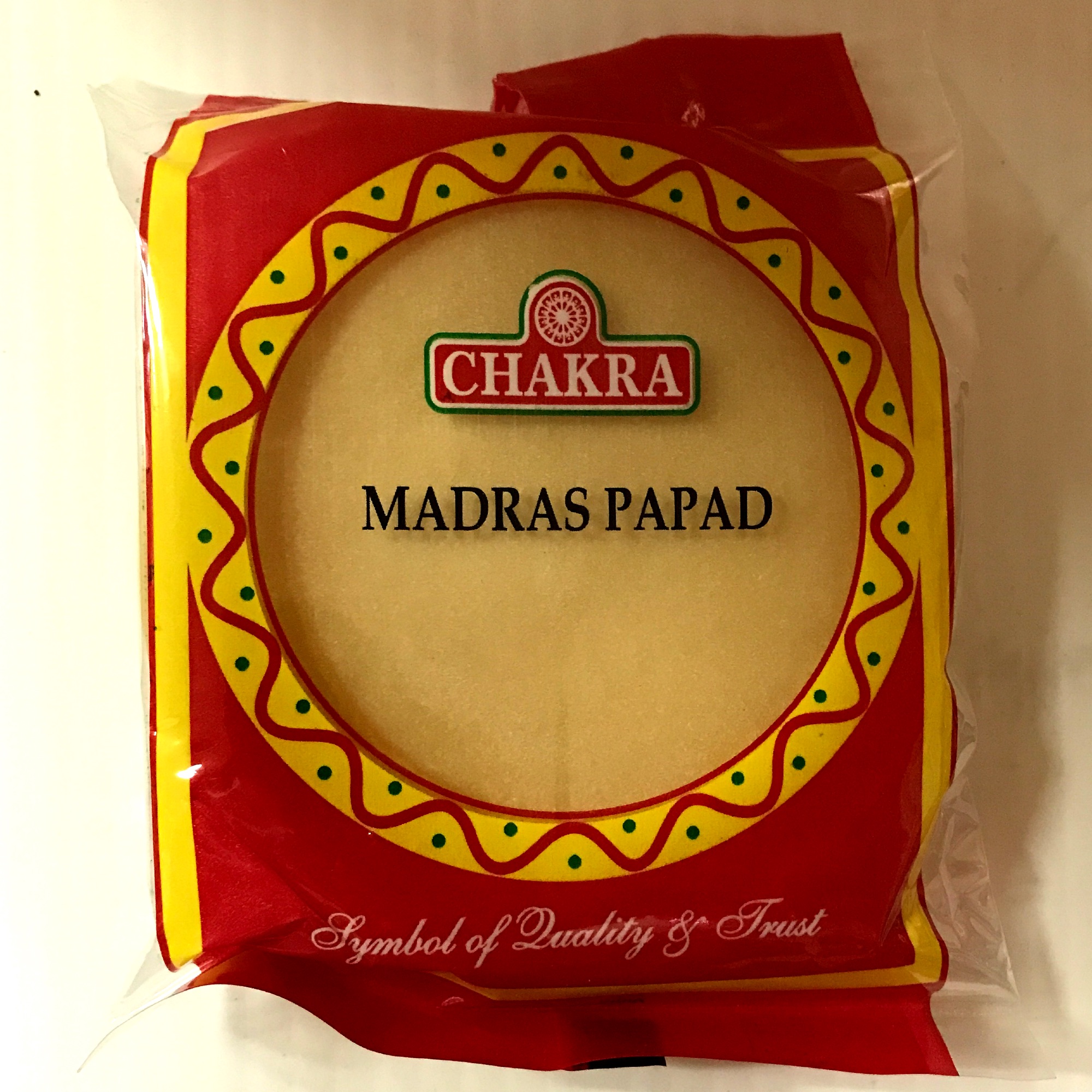 MADRAS PAPAS 200 grm # 4 inches round # Exp May 2023
