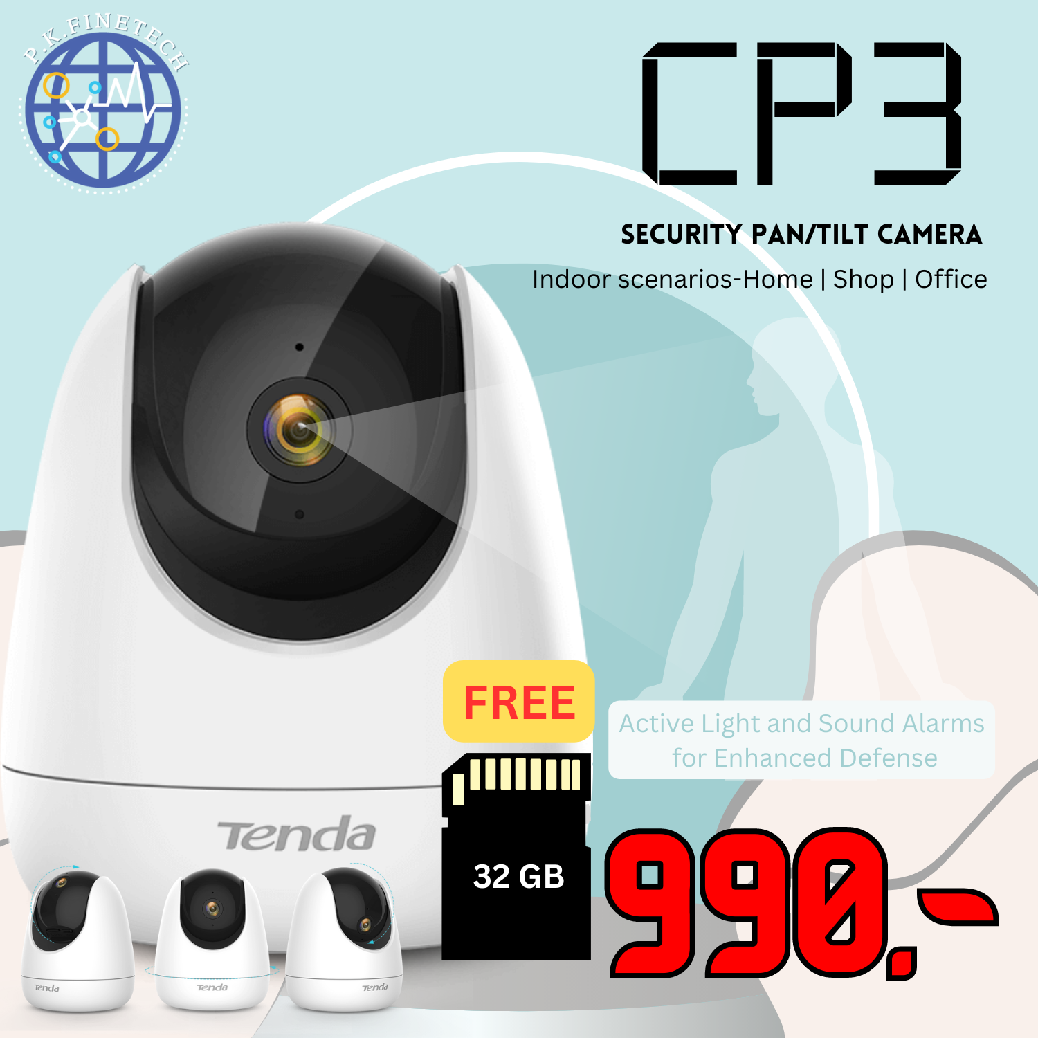 กล้องวงจรปิดไวไฟ แจ้งเตือนการบุกรุก TENDA CP6 แถมฟรีMemoryCard | Lazada ...