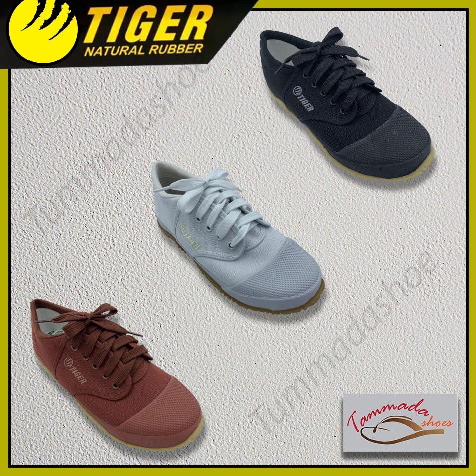 รองเท้าผ้าใบนักเรียน Tiger TG9 รองเท้านักเรียน รองเท้าผ้าใบแบบผูกเชือก ค่าส่งถูก30บาท รองเท้าฟุตซอลนักเรียน รองเท้าผ้าใบนักเรียนราคาถูก