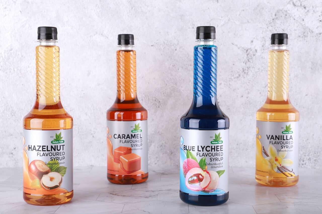 Nature Taste Flavoured Syrup น้ำเชื่อมไซรัป ตราเนเจอร์เทส 5 รสชาติ ขนาด