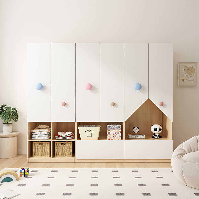 KEBIXIONG | Solid Wood Children Wardrobe Storage Cabinet ราคา 13,965 บาท*ส่งฟรี