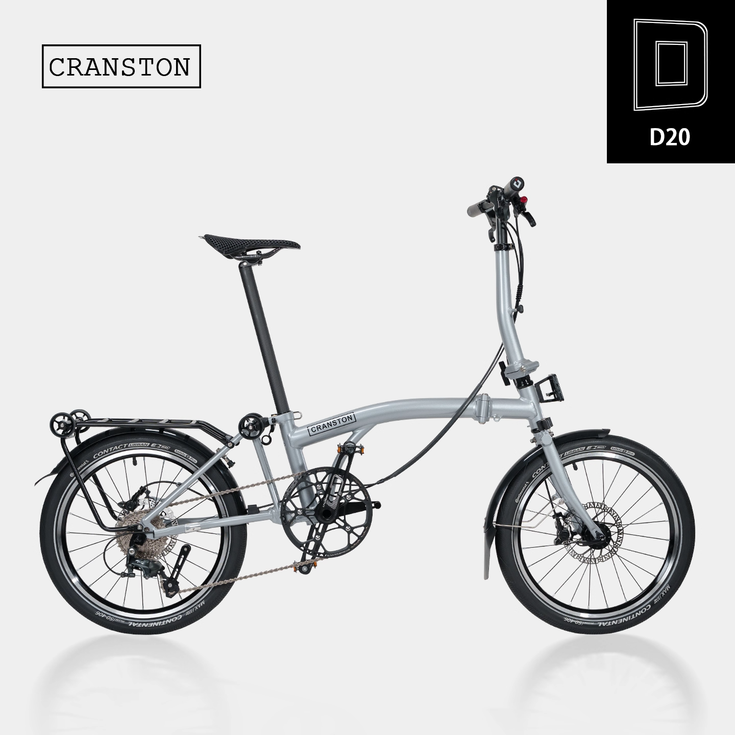 CRANSTON | Tri-Folding Retro Adult Lightweight Portable Bike 20 inches 10-speed