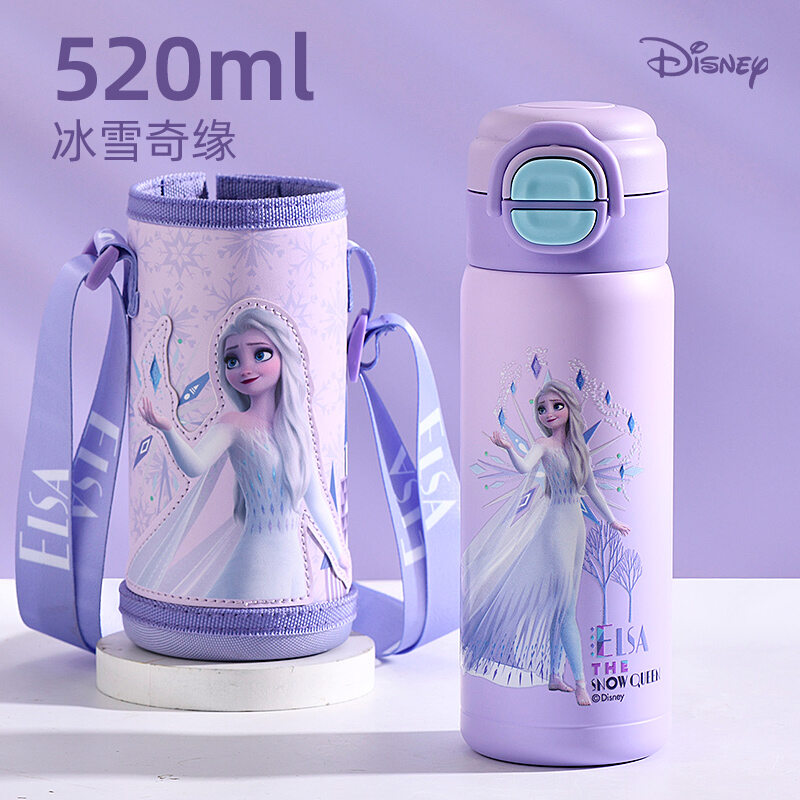 Disney | ขวดน้ำเก็บความร้อนเย็นสำหรับเด็ก สเตนเลสเกรดอาหาร 316 ใช้ได้สองแบบ