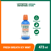 Therabreath สูตร Invigorating Icy Mint 473 ml - Mouthwash น้ำยาบ้วนปาก ลดกลิ่นปาก ไม่มีแอลกอฮอล์