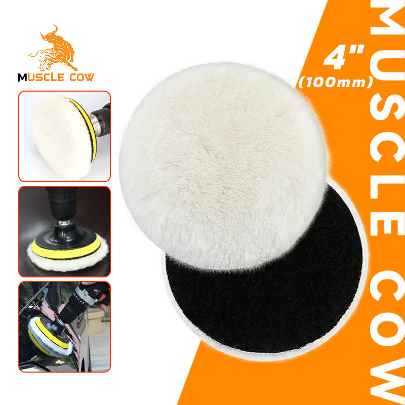 MUSCLE COW 10 ชิ้น/เซ็ต 4in แผ่นขัดเงา รถ เครื่องขัด เจาะ ชุด ม็อบ ผ้าขนสัตว์ ฟองน้ำขัดเงารถ แผ่นขัดความงาม แผ่นแว็กซ์ขัดพื้นผิวสีรถ ราคา 96 บาท*ส่งฟรี