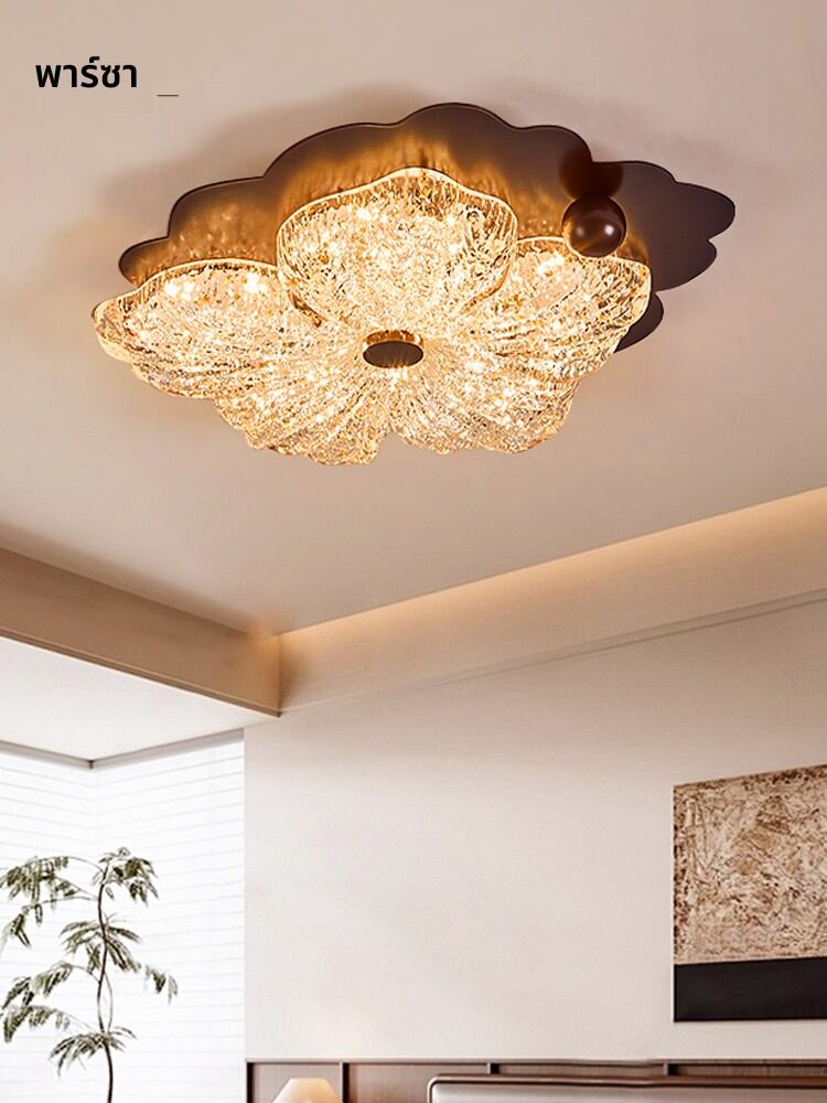 [PARSA | French Mid-century Style Gold Foil Flower Ceiling Light for Bedroom with Eye Protection Resin,PARSA | French Mid-century Style Gold Foil Flower Ceiling Light for Bedroom with Eye Protection Resin,] ราคา 4,414 บาท*ส่งฟรี