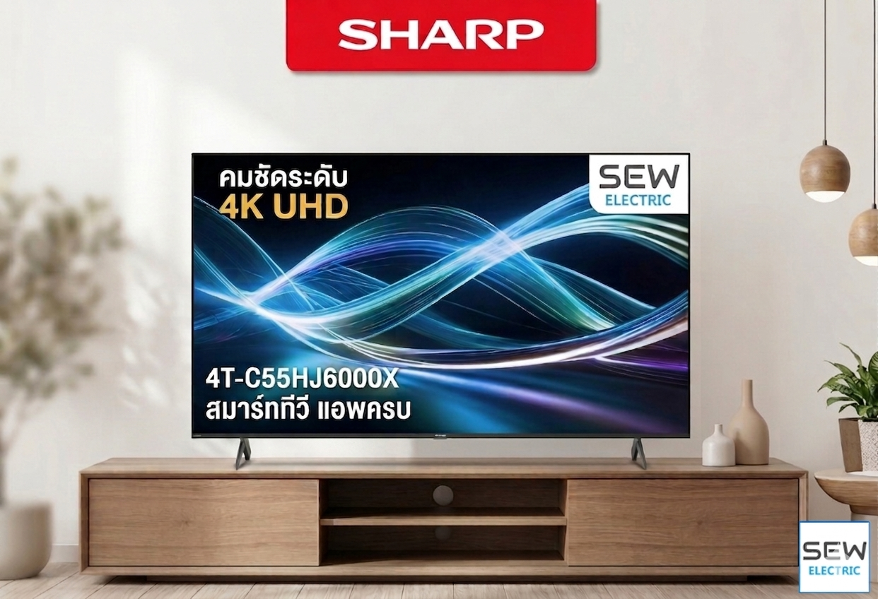 Sharp 4K Ultra Hd Google Tv 55-Inch Model 4T-C55Hj6000X Smart Tv ราคา 14,900 บาท*ส่งฟรี