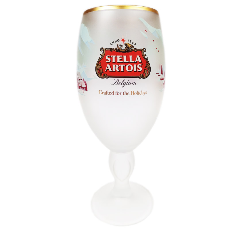 Official Limited Edition Frosted Stella Artois Holiday Christmas Beer Glass  33cl