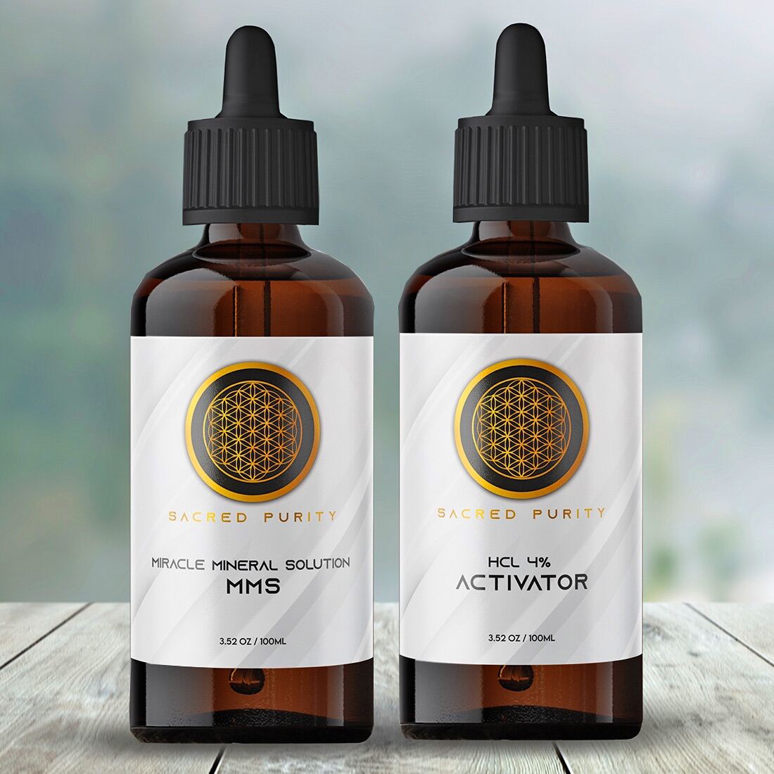 MMS (Miracle Mineral Solution) + HCL 4 Activator 100ml (3.5 OZ