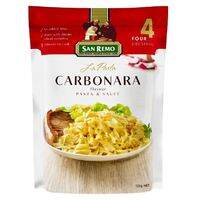 ซานเรโม พาสต้าคาร์โบนาร่าสำเร็จรูป San Remo Instant Pasta & Sauce Sauce Carbonara Flavour 120g.