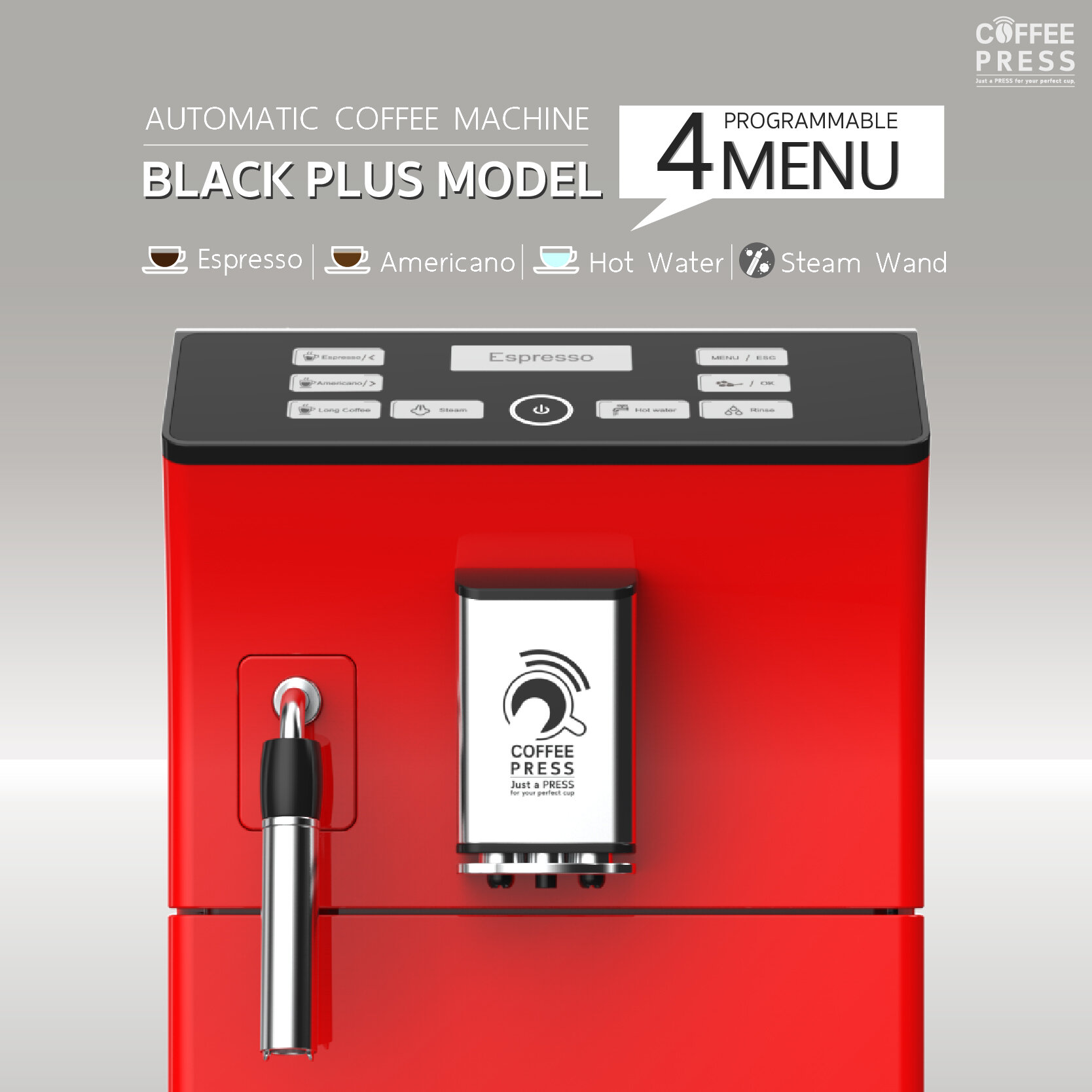2026 Coffee Press Automatic Coffee Maker (Black Plus Gen5) Fully Automatic Espresso Coffee Machine ราคา 21,900 บาท*ส่งฟรี