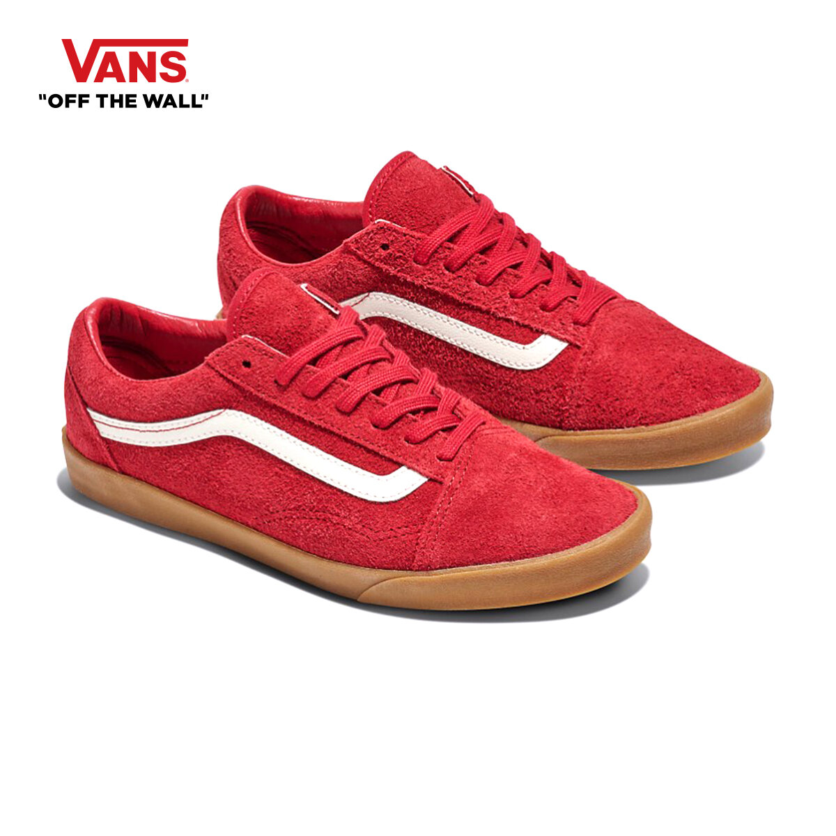 Vans Old Skool Lowpro - Red/Gum Shoes Sneakers Men Women ราคา 1,450 บาท*ส่งฟรี
