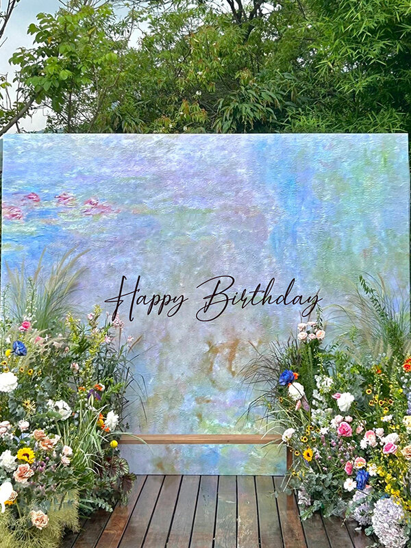 GUOXIANGQIAN | Monet Inspired Customization KT Board Celebration Decoration ราคา 5,365 บาท*ส่งฟรี
