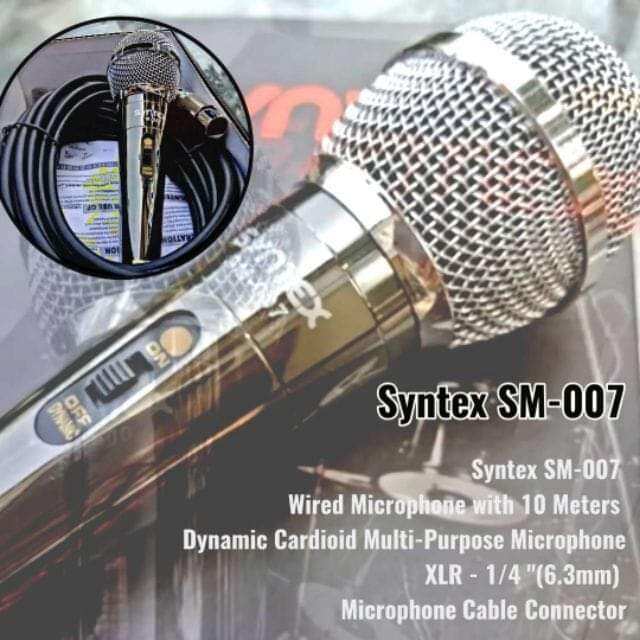 Syntex SM007 Wired Microphone with 10 Meters Dynamic Cardioid Multi