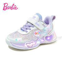 Barbie | รองเท้าผ้าใบเด็กผู้หญิงมีไฟกระพริบ