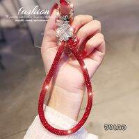 ZHENGEGE | พวงกุญแจมือถือคลอเวอร์ลายเฉพาะ ฝังเพชรเต็ม