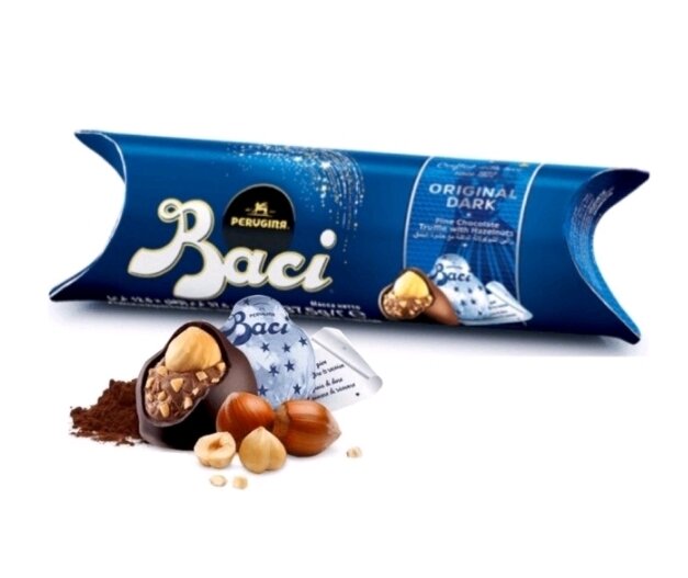 ดาร์กช็อกโกแลตทรัฟเฟิลกับเฮเซลนัท Perugina Baci Fine Dark Chocolate