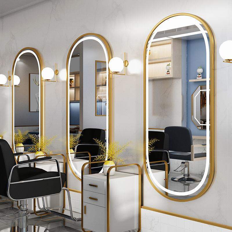 QIUZHISE | Wall-mounted Barber Shop Illuminated Mirror ราคา 1,311 บาท*ส่งฟรี