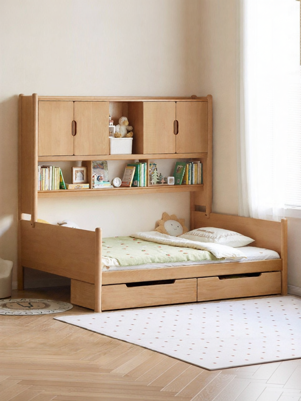 WEISHA | Storage and Bookcase Combo Children's Bed Solid Beech Wood ราคา 22,644 บาท*ส่งฟรี